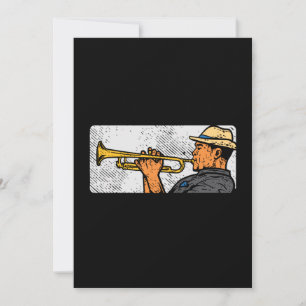 Convite Música de Jazz com Trumpet Retro Trumpet
