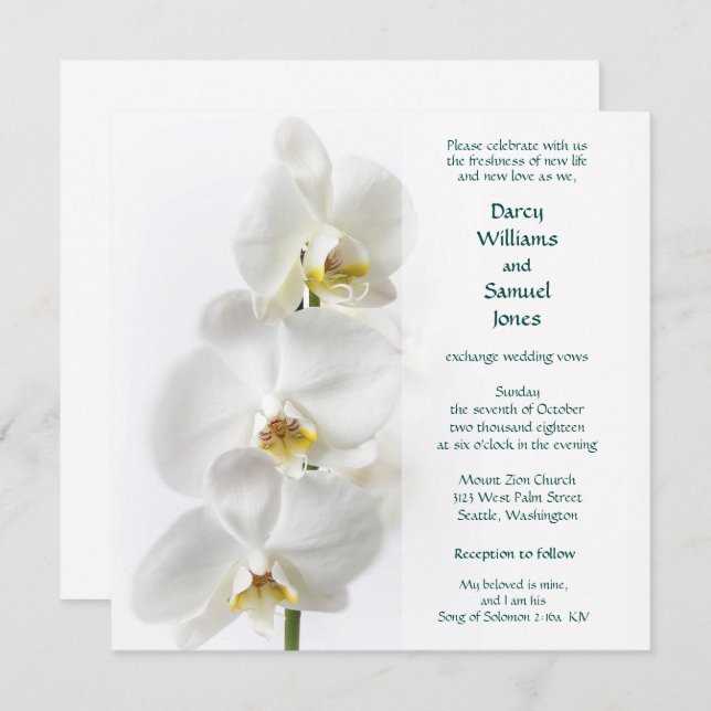 Convite Música de Salomão 2:16a Meu amado é o meu casament (Frente/Verso)