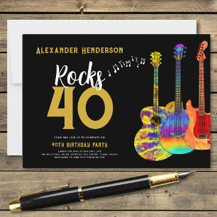 Convite Música para Festa de 40 Anos de Violão Rocks 40