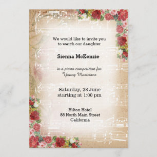 Convite Música Vintage