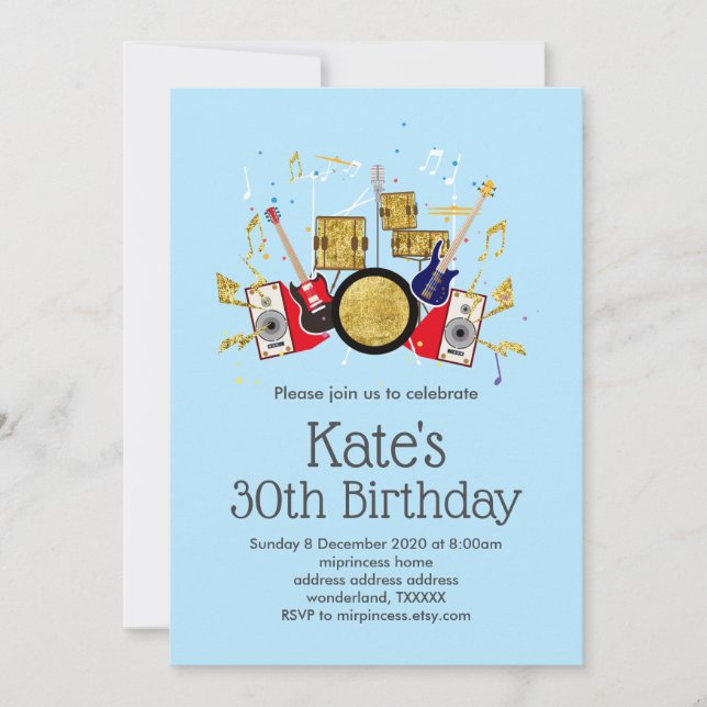 Convite musical de grupo de violão (Frente)