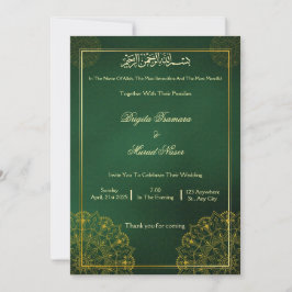Convite Muslim weeding invitation