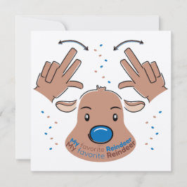 Convite My favorite Reindeer in Sign Language