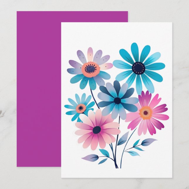 Convite Mystic Daisy Bloom (Frente/Verso)