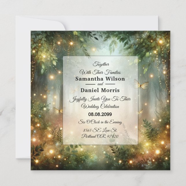 Convite Mystic Forrest Meadow Magic (Frente)