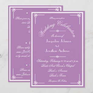 Convite Mystic Mauve All In One RSVP Email Website Casamen