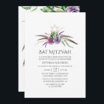Convite Mystical Boho Succulents Bat Mitzvah<br><div class="desc">O convite de morcego mitzvah da planta suculenta da Tendy,  projetado para ser rápida e facilmente personalizável para suas especificidades de evento.</div>