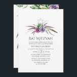 Convite Mystical Boho Succulents Bat Mitzvah<br><div class="desc">O convite de morcego mitzvah da planta suculenta da Tendy,  projetado para ser rápida e facilmente personalizável para suas especificidades de evento.</div>