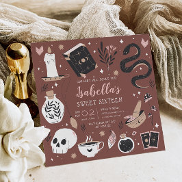 Convite Mystical Crystal Fortune Teller Doce Dezesseis