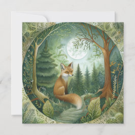 Convite Mystical Woodland Wolf