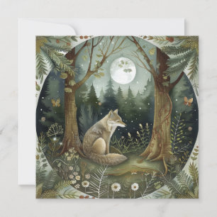 Convite Mystical Woodland Wolf