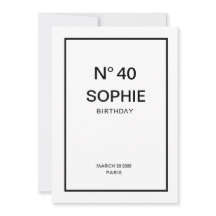 Nº 40 Festa de 40 Anos French Chic