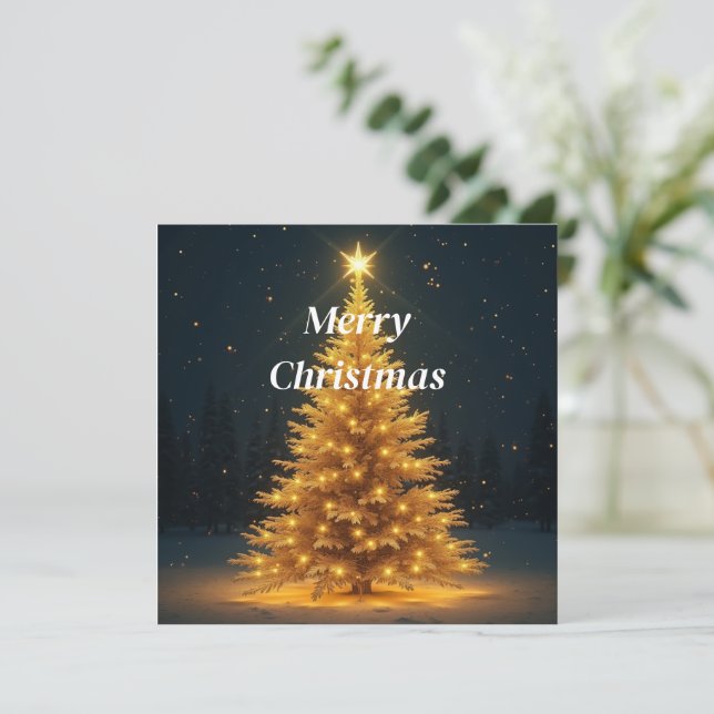 Convite na árvore de Natal (Em pé/Frente)