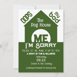 Convite Na Casa dos Cachorros, sinto muito