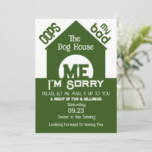 Convite Na Casa dos Cachorros, sinto muito