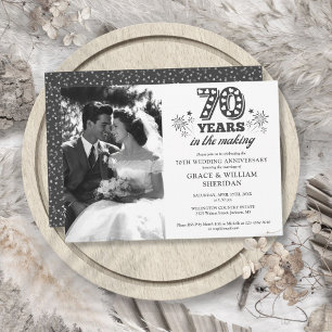 Convite Na Feitura Foto do 70º Aniversário de Casamento