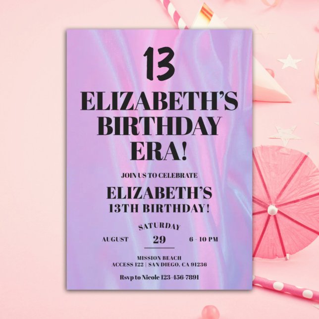 Convite Na Festa de aniversário 13 (Criador carregado)