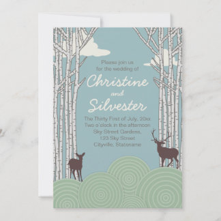 Convite Na Floresta, casamento 5x7