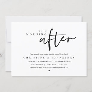 Convite Na manhã seguinte, poste a celebração do brunch