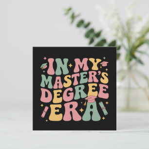 Convite na minha época de Mestrado Graduação Mestre