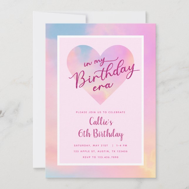 Convite Na Minha Era De Aniversário (Frente)