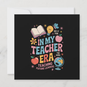 Convite Na Minha Era de Professora de Volta às Aulas Jardi