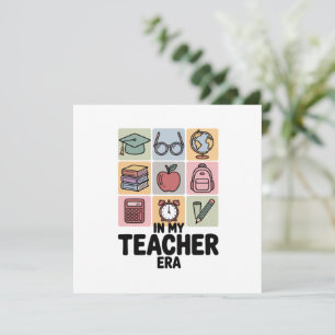Convite Na Minha Era de Professora Vida de Professora de J