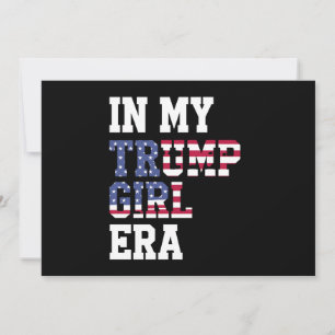 Convite Na Minha Era de Trump Garota EUA 47º Presidente