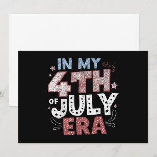 Convite Na Minha Era do 4 de Julho EUA Patriótico American