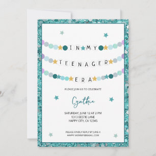 Convite Na minha Festa de aniversário da Era Bracelet de A