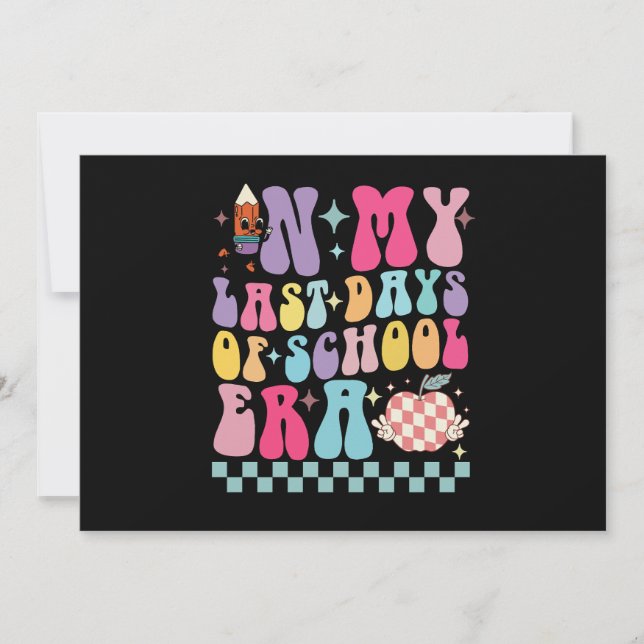 Convite Na Minha Última Era de Dias de Escola Vida de Prof (Frente)