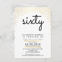 NA MODA 60ª festa de aniversário INVITE confete ou