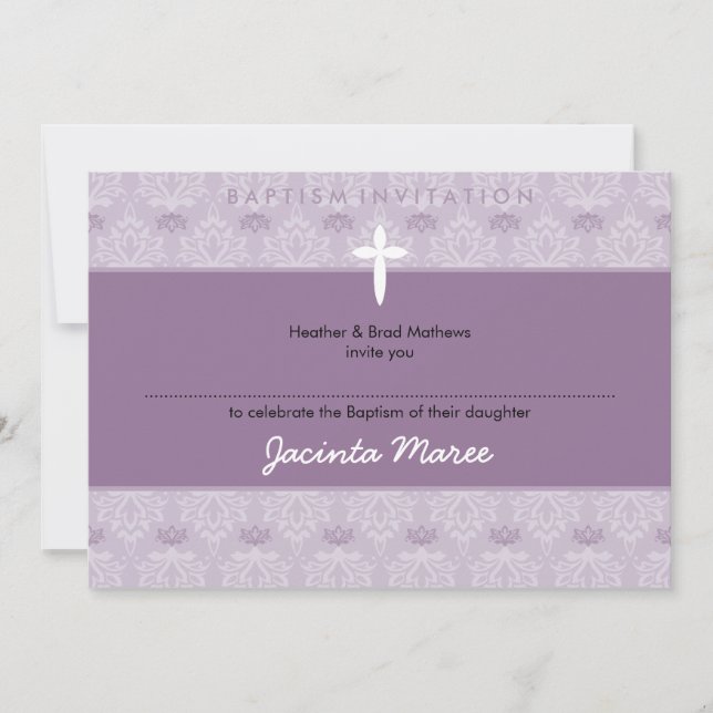 Convite NA MODA BAPTISM CONVIDA: bonito 5aL (Frente)