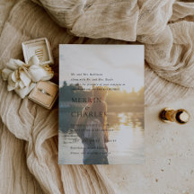 Na moda Black and White Photo Modern Weding