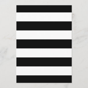 Convite Na moda de Stripes Pretas E Brancas