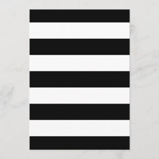 Convite Na moda de Stripes Pretas E Brancas