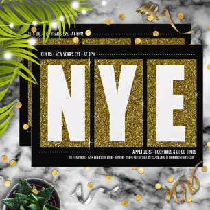 Convite Na moda, festa do coquetel de véspera de ano novo