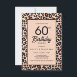 Convite Na moda Leopard Animal Print Trendy 60th Birthday<br><div class="desc">Elevem a sua celebração de aniversário com o nosso Na moda Leopard Animal Imprima o Tendy Birthday Invitation! Perfeitamente desenhado para ela, esse convite capta a essência de um safari selvagem com sua combinação marcante de listras e manchas em preto, marrom e bege. Para mais produtos visite o meu compro...</div>