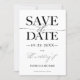 Convite Na moda Modern Casamento Salve A Data Não Foto (Frente)