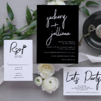 NA MODA NAMES | Casamento preto e branco moderno