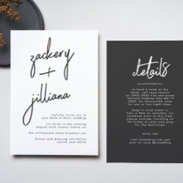 Convite NA MODA NAMES | Detalhes Modernos sobre Casamento 