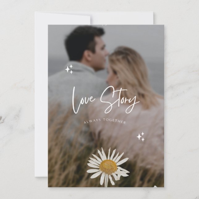 Convite Na moda Natal | Metal de foto de Casal de diversão (Frente)