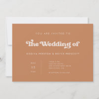 Na moda retro Açúcar Marrom Casamento Simples