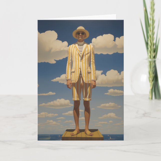 Convite Na moda Retro Beachwear - Moda de Verão em greve (Frente)