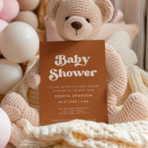 Na moda retro Chá de fraldas Laranja Queimado