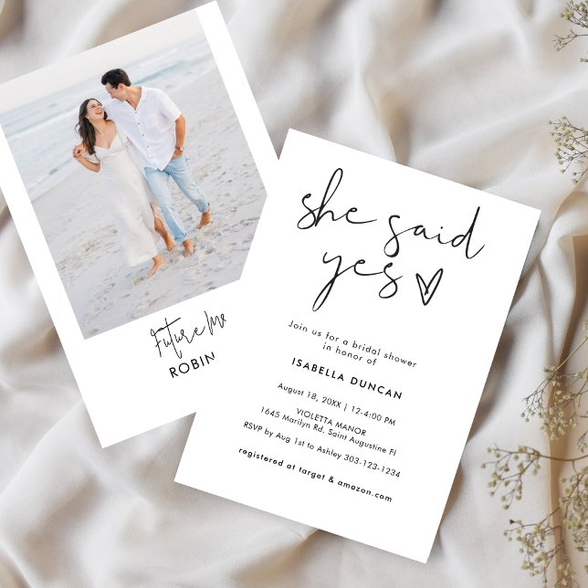 Convite Na moda retro Chá de panela preto e branco (Criador carregado)