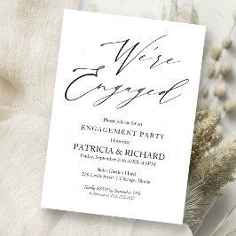 Convite Na moda Script Que Estamos Envolvendo Festa de noi