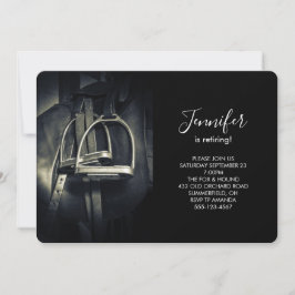 Convite Na moda Silver Stirrups em Inglês Riding Saddle