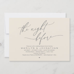 Convite Na Noite Anterior, Festa de Janto de Ensaio de Cas
