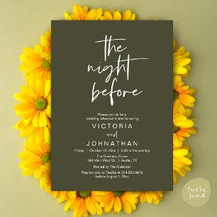 Convite Na Noite Anterior, Festa de Janto de Ensaio de Cas